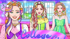 College Girl Coloring Dress Up